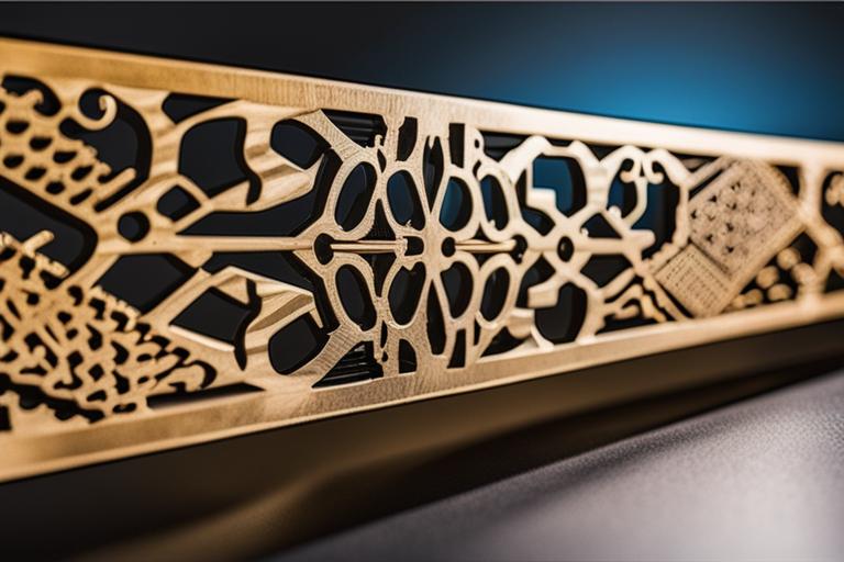 The featured image should be an eye-catching and intricate laser-cut design showcasing the precision