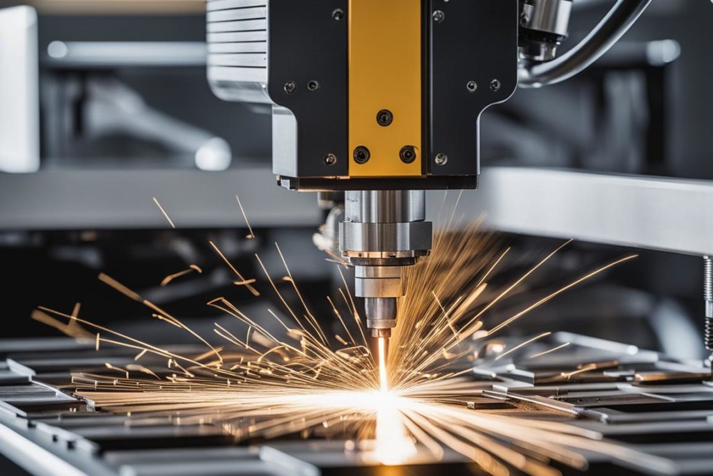 The featured image should contain a high-quality photograph showing a custom laser cutting machine i