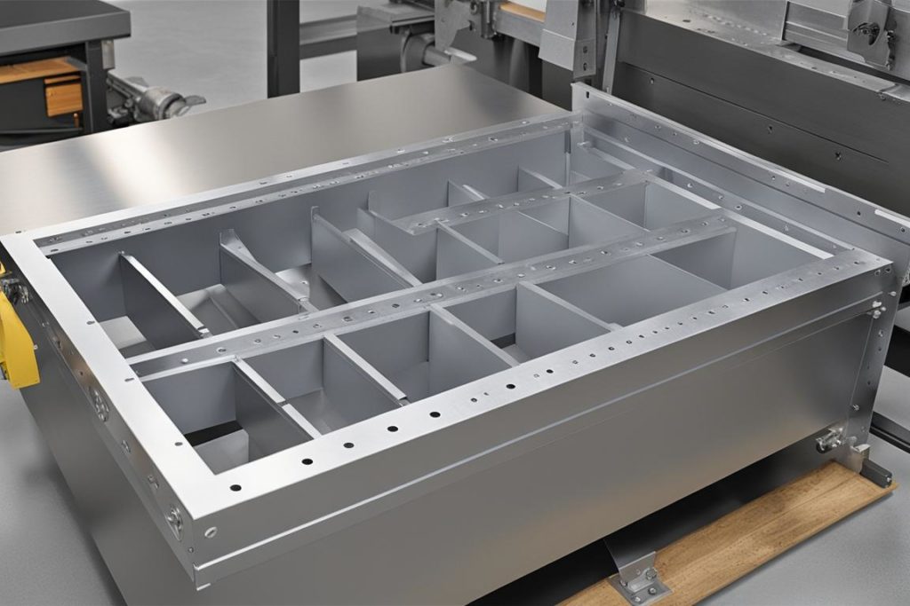 The featured image should showcase a custom sheet metal box being precision fabricated